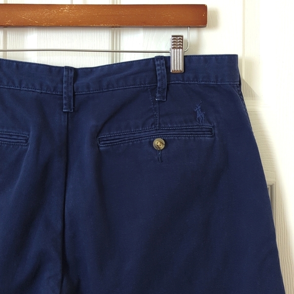 Polo Ralph Lauren Classic Relaxed Fit Flat Front Chino Shorts Newport Navy 33 - Picture 12 of 14